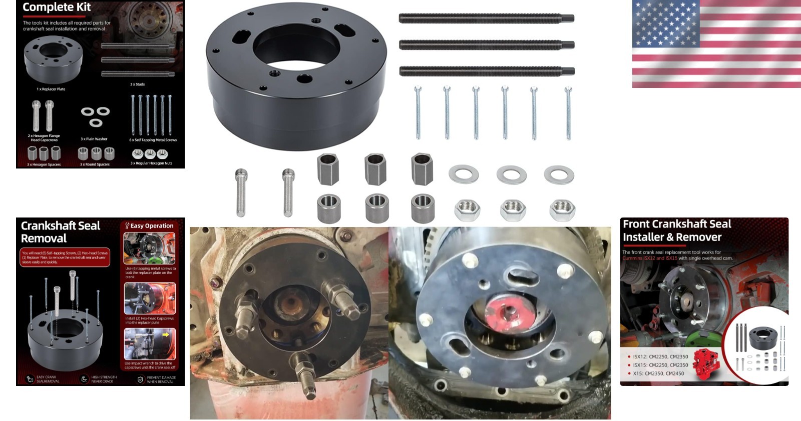 Cummins Front Crankshaft Seal & Wear Sleeve Remover Installer for X15 CM2250 …