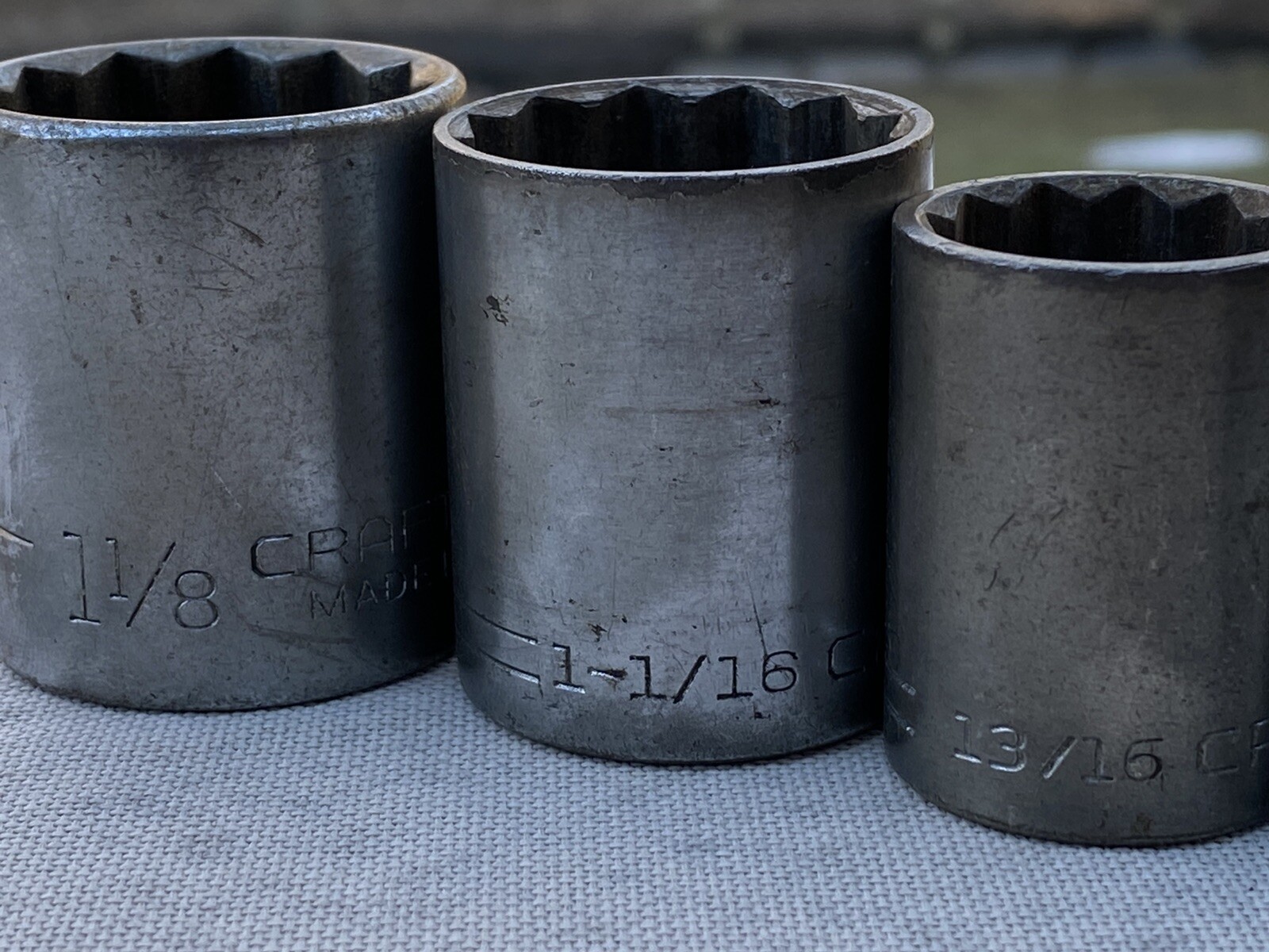 Vintage Craftsman-9pc 1/2 & 3/8” drive SAE Socket Lot 🇺🇸 V, VV, G