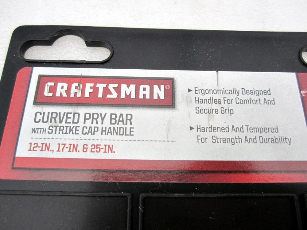 Vintage Craftsman 3pc Hard Handle Strike Cap Pry Bar Set 43395 Made in USA