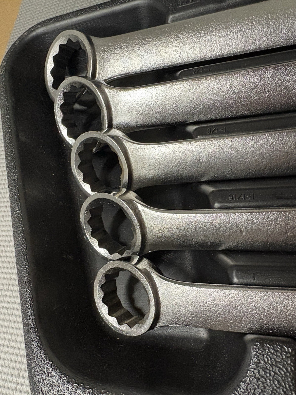 Sears Craftsman USA 5pc Jumbo SAE Combination Wrench Set 46939 w/ Carry Case