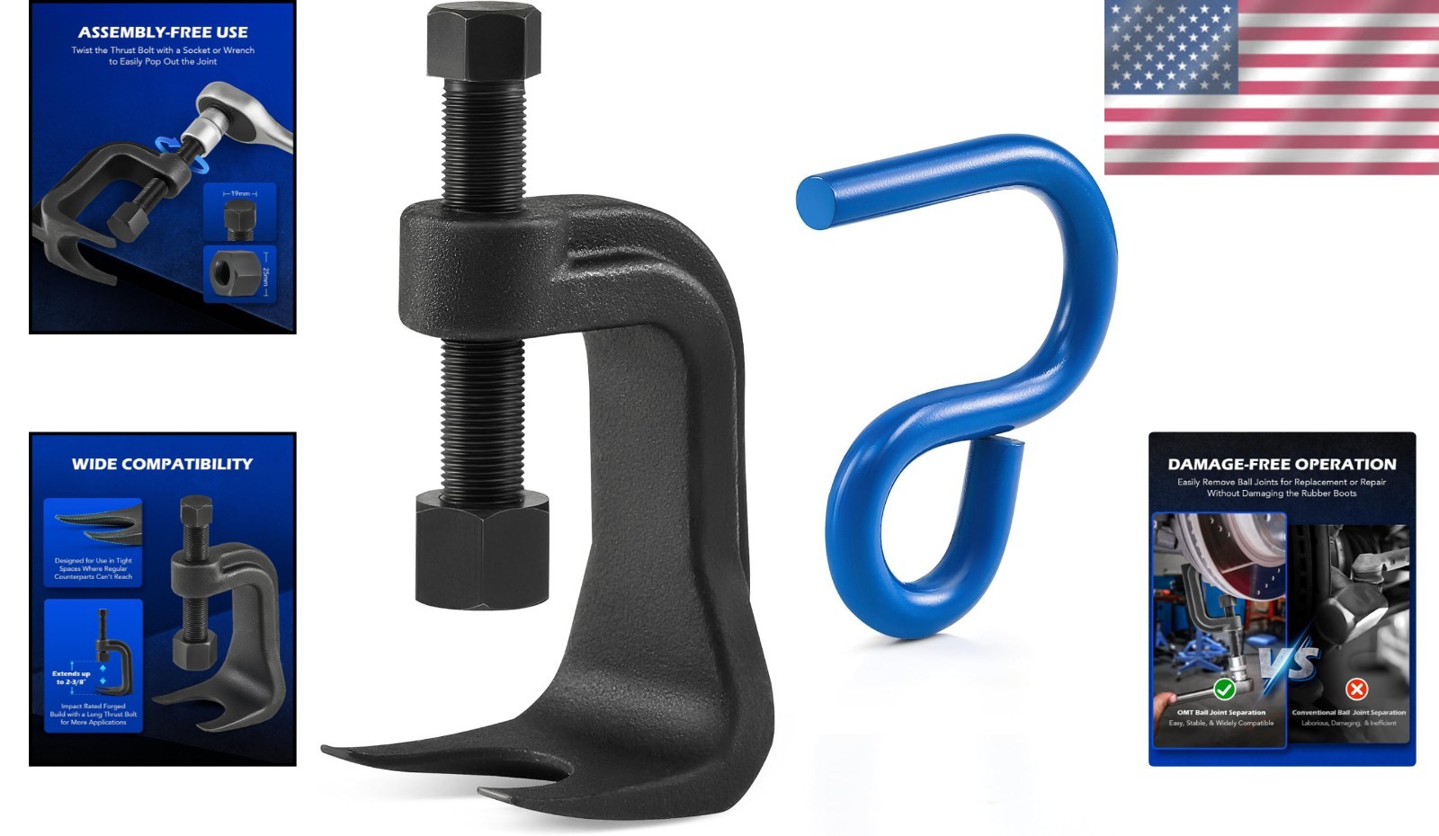 Universal Ball Joint Puller with Lower Control Arm Prying Tool for Ford Linco…