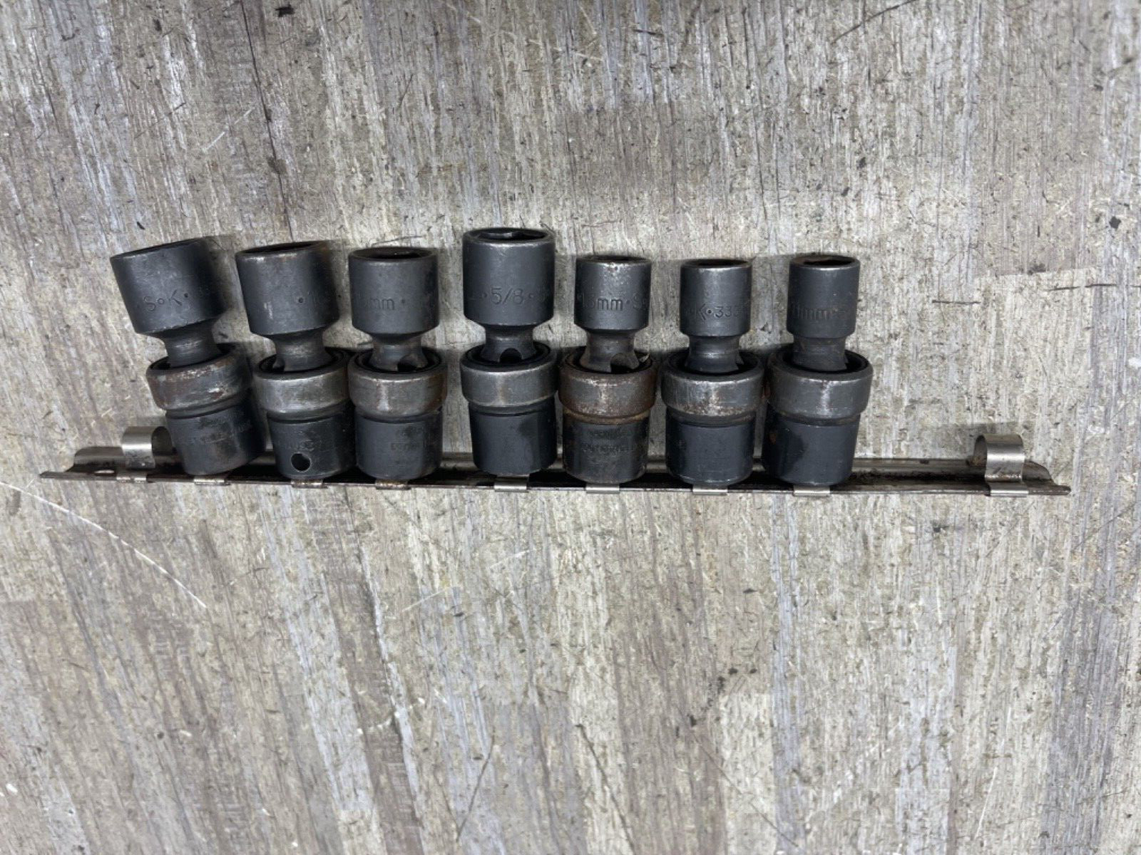 LOT OF 7 S-K 6PT. Drive Impact Swivel Socket. 33367–33361