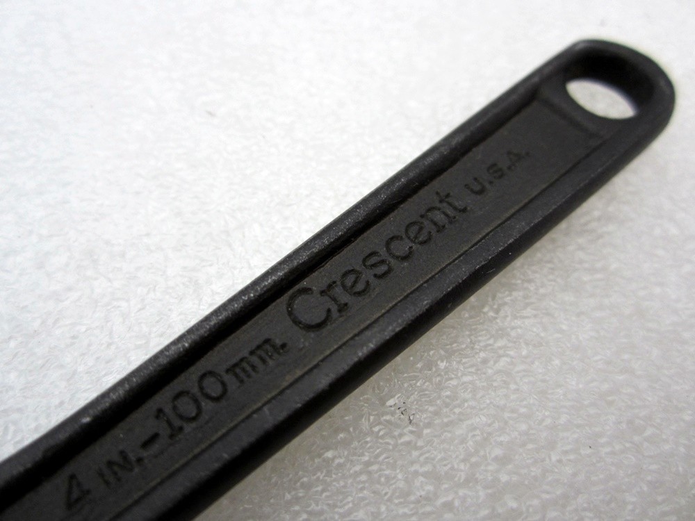 Vintage Crescent 4″ Adjustable Wrench Black Oxide Made in USA