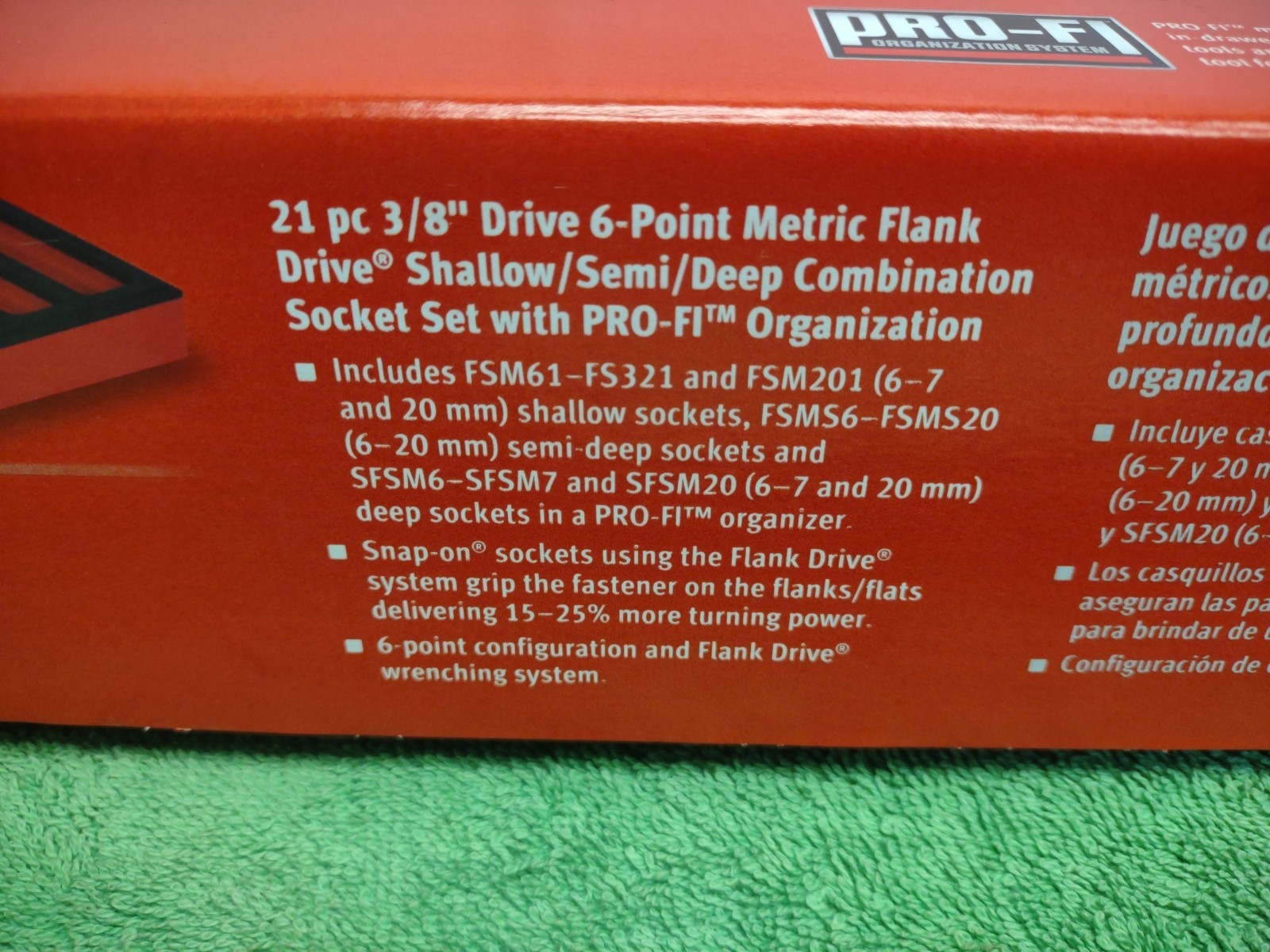 New! Snap-on 221SFMSFRX 21pc 3/8″ Drive Metric Socket Set 6–20mm Shallow & Deep