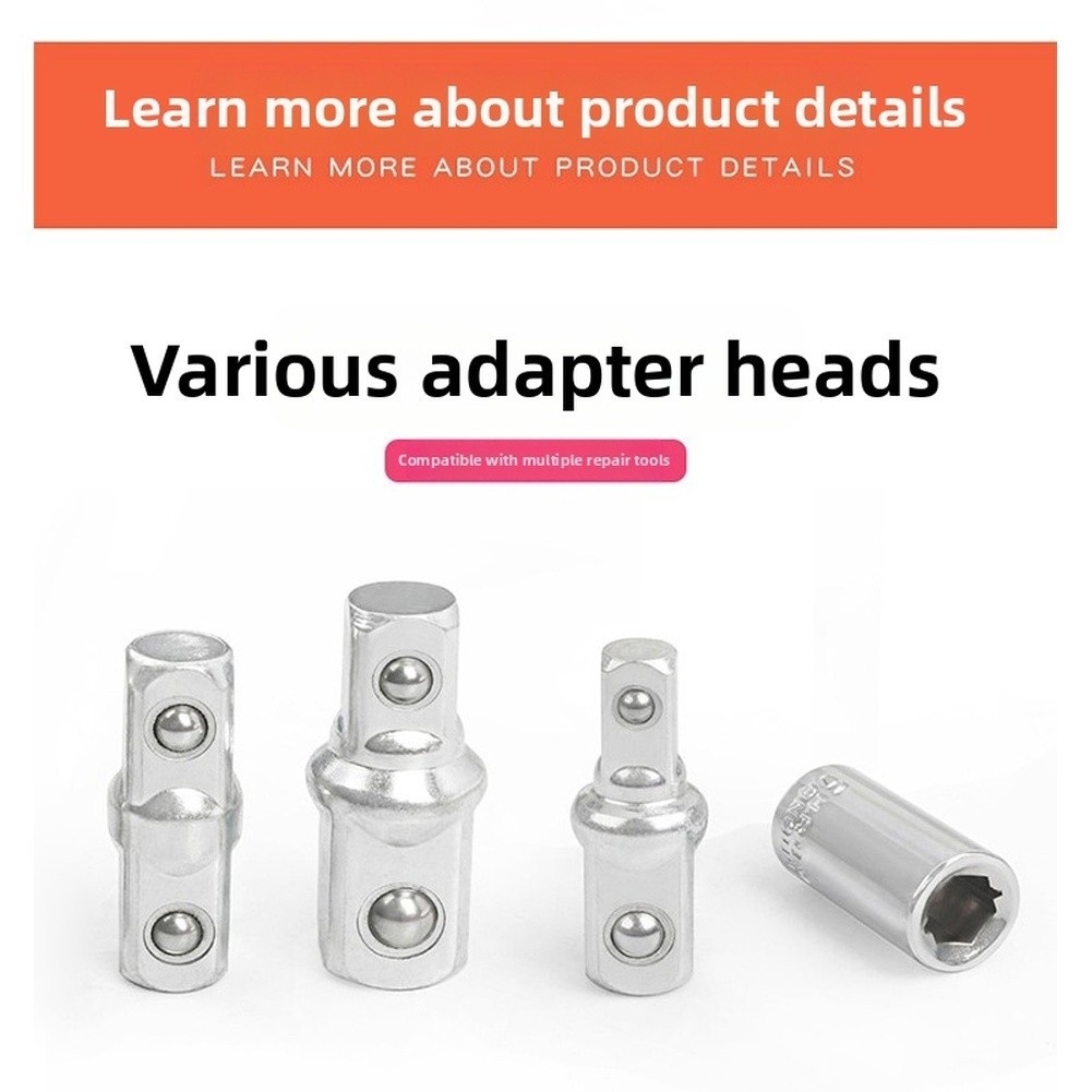 Automotive Ratchet Wrench Set with Extension and Multiple Adapter Sizes