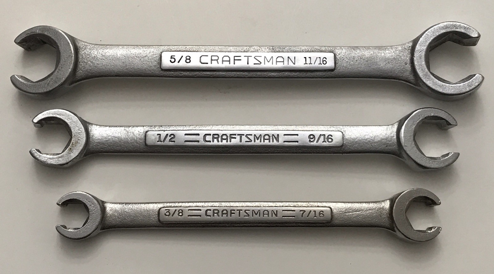 Craftsman Flare Nut Wrench 5/8″x 11/16″, 1/2″ x9/16″, 7/16″x3/8″ USA