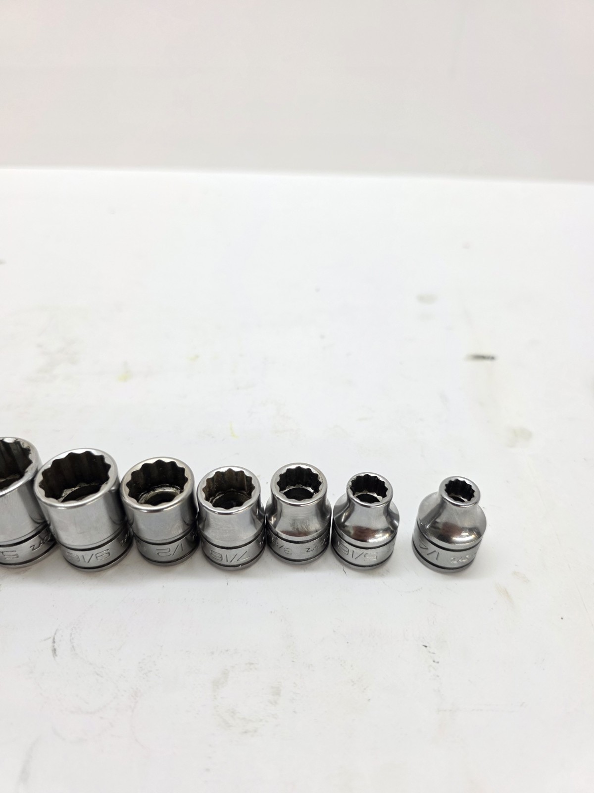 Snap-on, 3/8″ drive Shallow Socket Set, 12 point, 11 pcs 1/4″-7/8″ 211FY