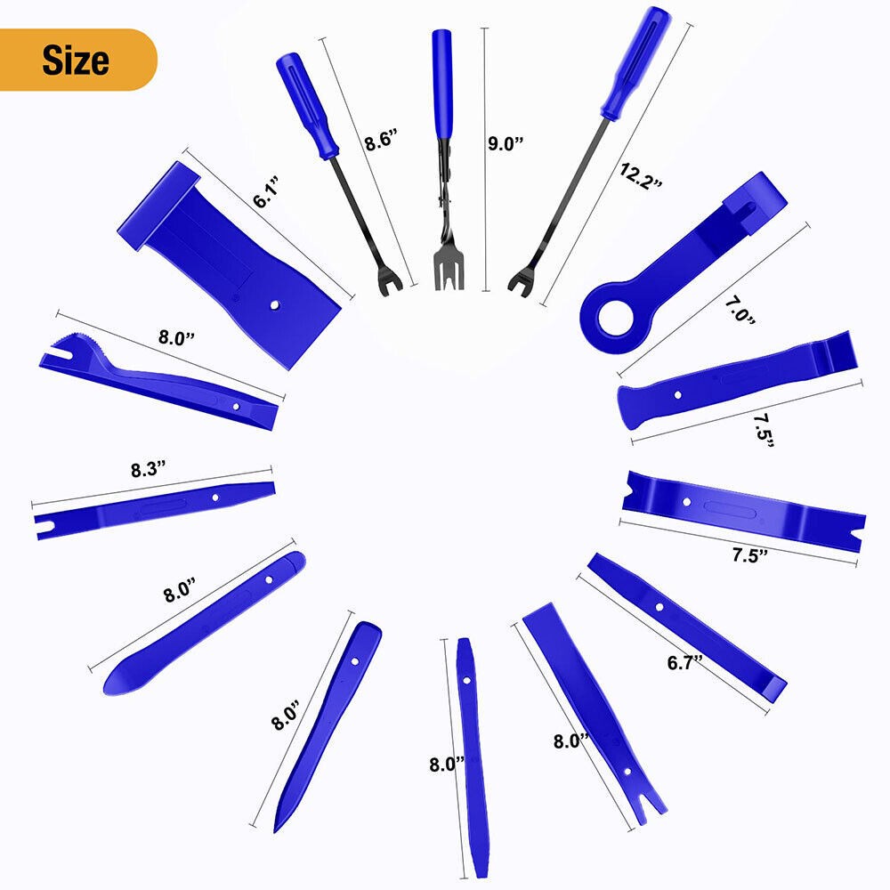 238PCS CAR TRIM REMOVAL PRY TOOL SET MOLDING PANEL DOOR DASH INTERIOR CLIP KIT