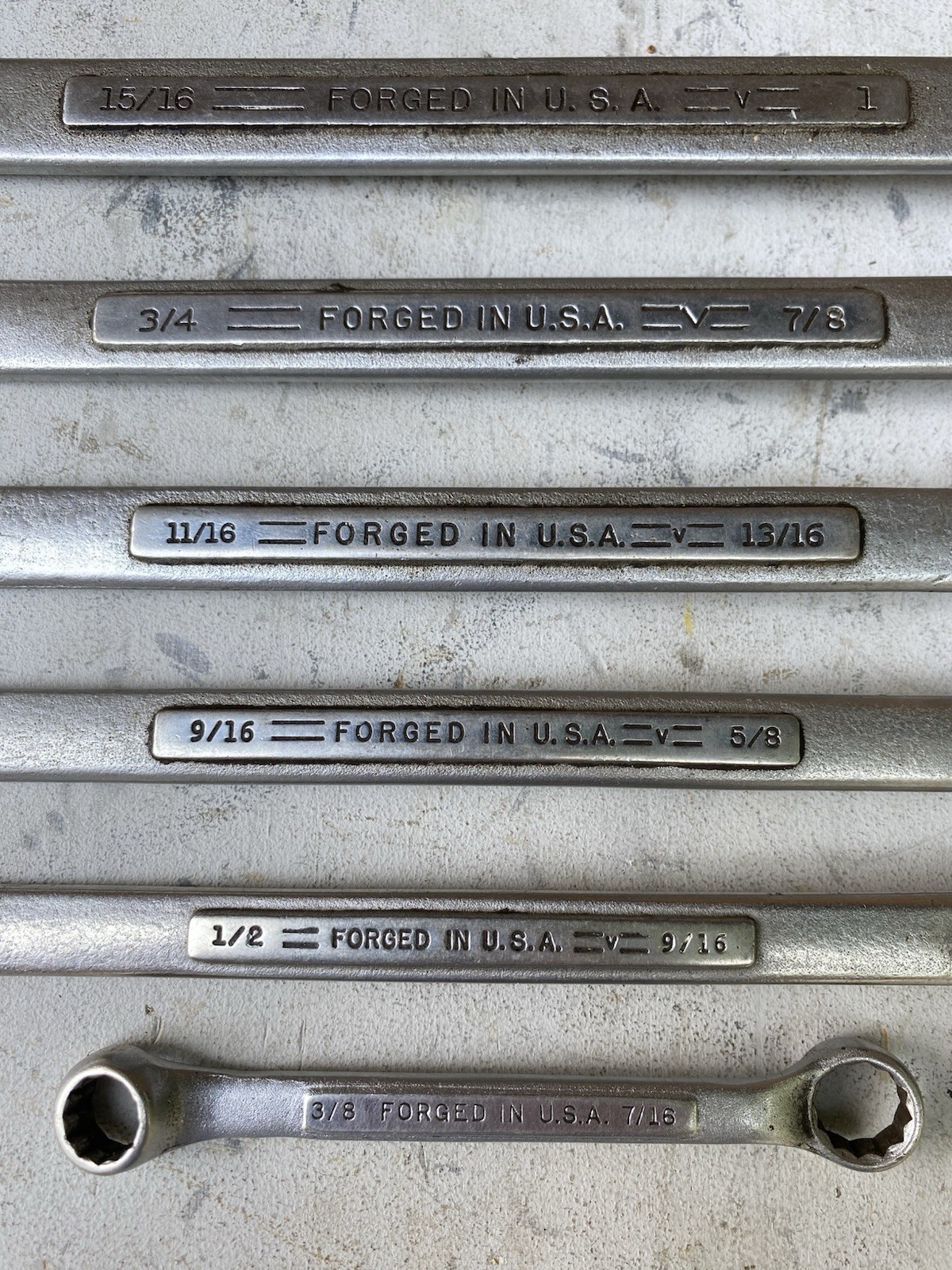 Craftsman Tools USA 6pc SAE Double Box Wrench Set 3/8” – 1”