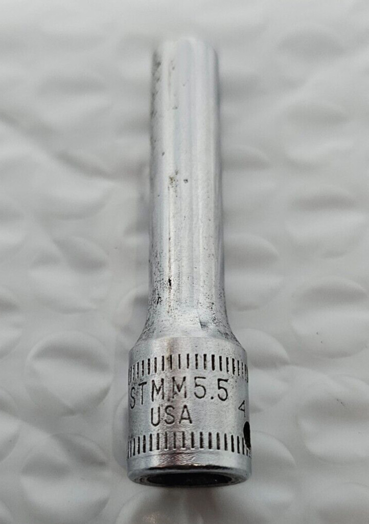 SNAP ON STMM5.5, 1/4″ DRIVE, 5.5MM. SOCKET, 2″ DEEP, 6 POINT.