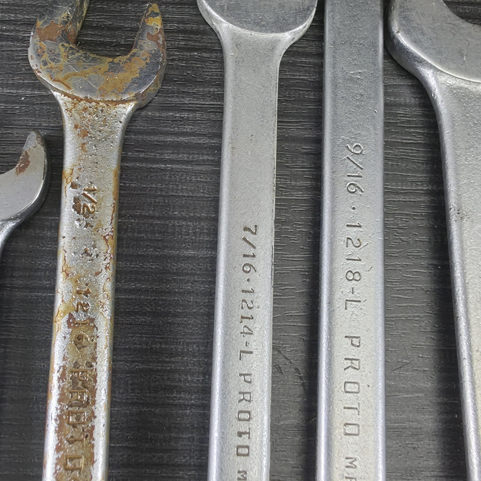 Vintage PROTO Professional USA Combination Wrench Lot of 11 SAE 5/16-3/4 Tools