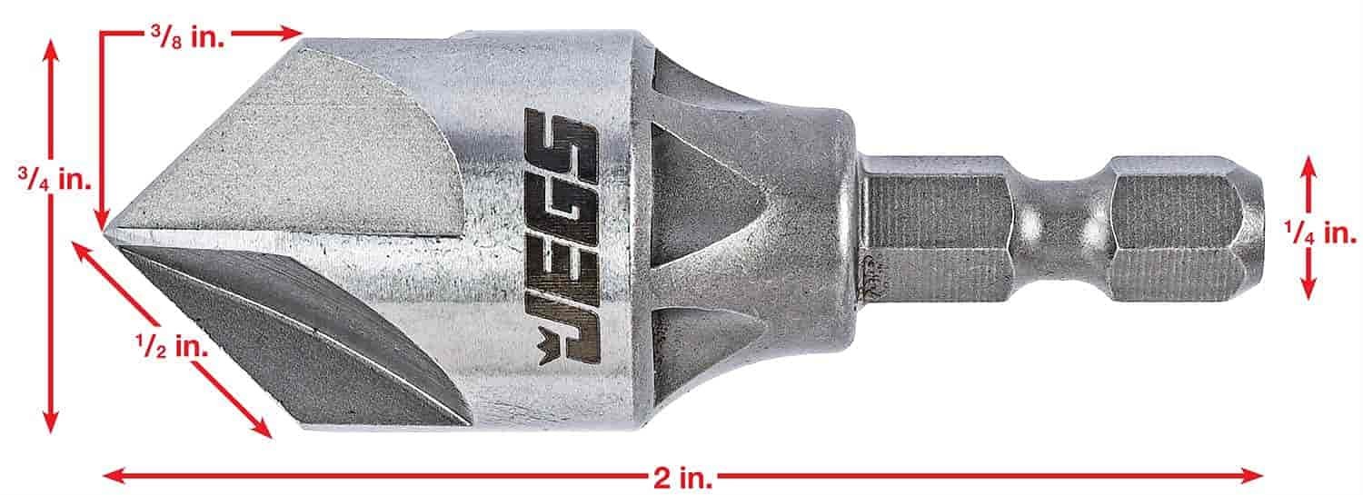 JEGS 81385 Inside Deburring Tool For 1/8 in. to 3/4 in. Inner Diameter Tubing