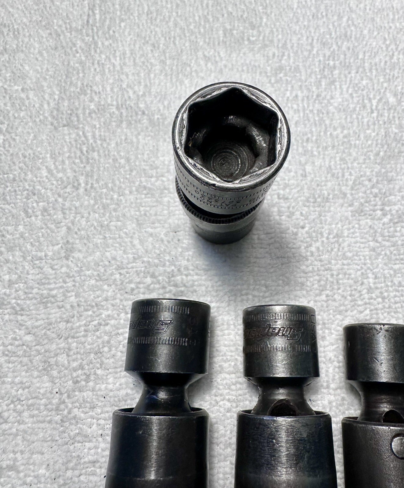 Snap On Tools 3/8 Drive 6pt Metric Shallow Swivel Impact Socket 8-piece Set