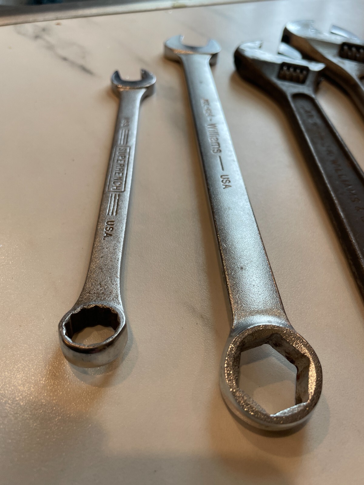 5 VTG J.H. WILLIAMS Double Box End Ratcheting Combination Adjustable Wrench set