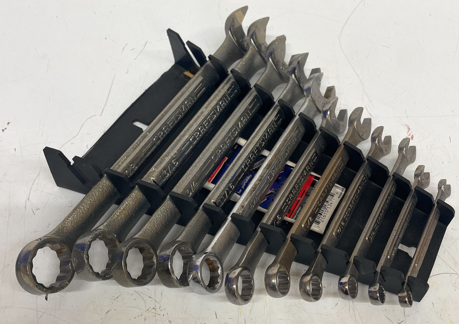 Craftsman USA Wrench Set w/ Organizer, Combination (Standard), Mixed Lot