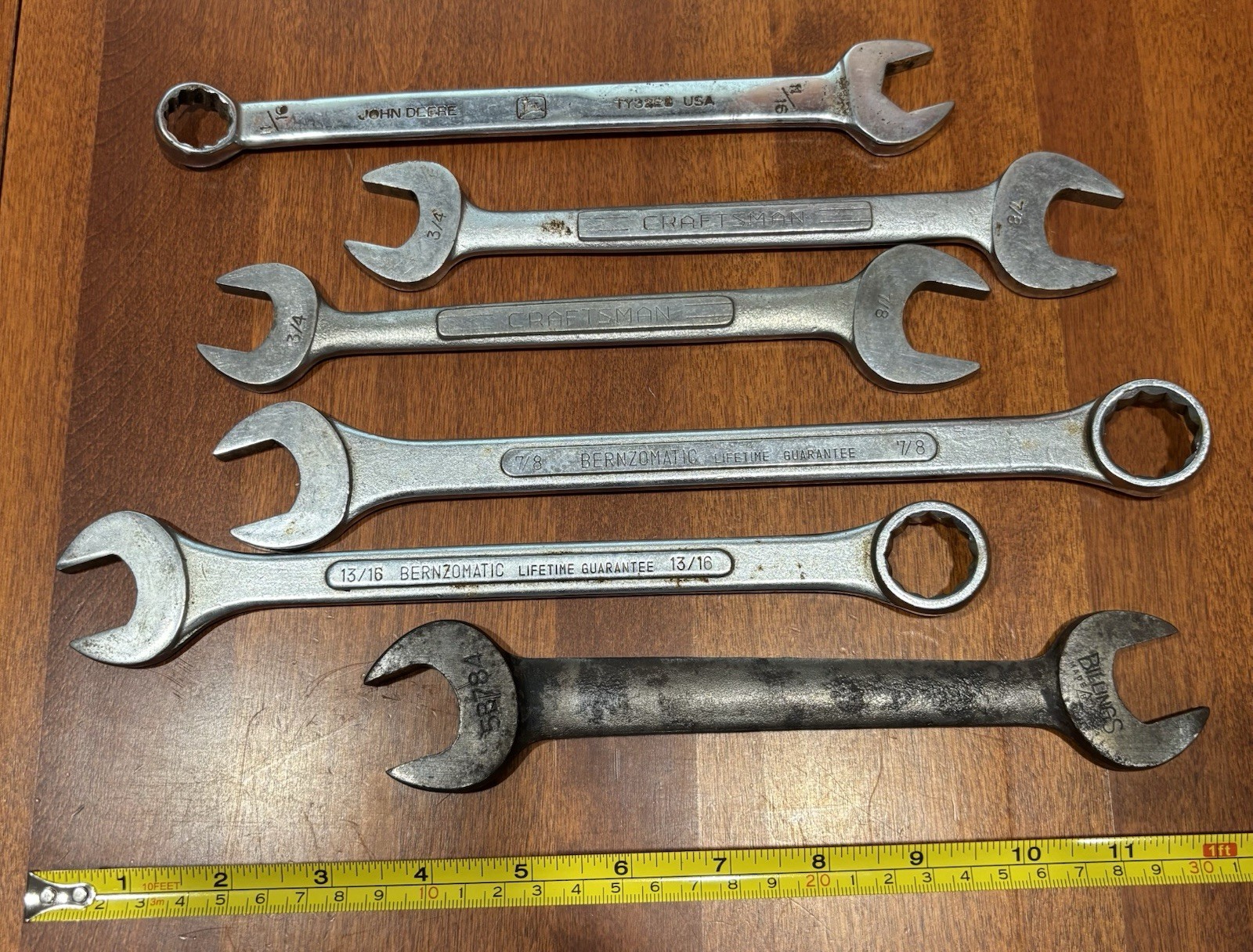 Craftsman, Bernzomatic, Billings, John Deer Wrench Lot Bigger Wrenches (6)