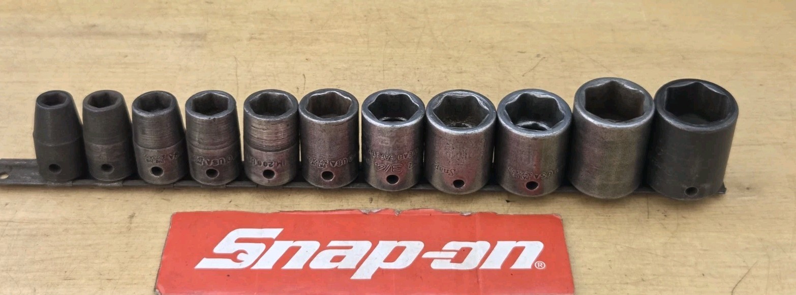 Snap On 311IMYA -1/2″ Drive 11 Pc SAE Shallow 6 Pt Impact Socket Set (3/8″ – 1″)