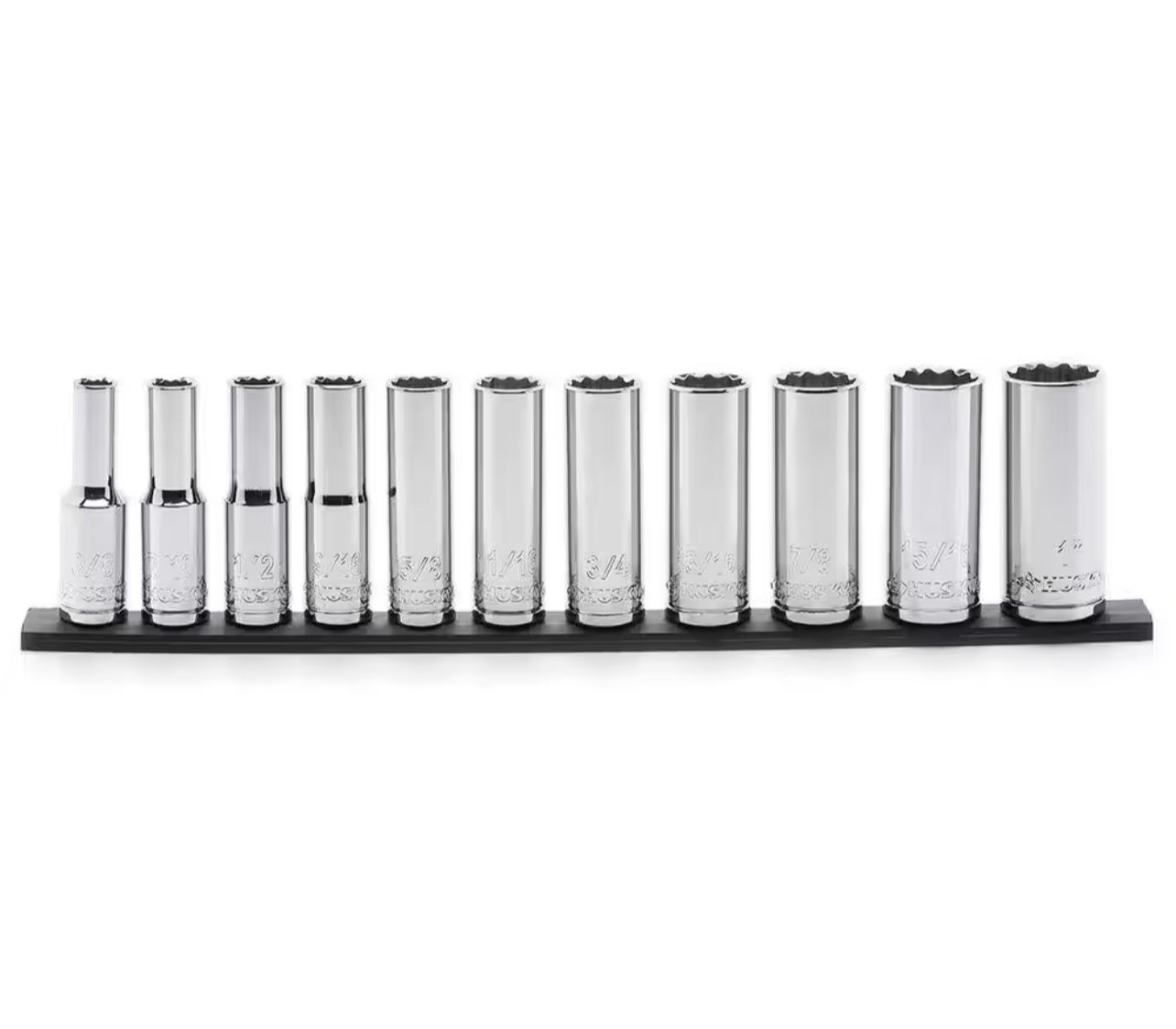 Husky 1/2 in. Drive Deep SAE Socket Set (11-Piece)