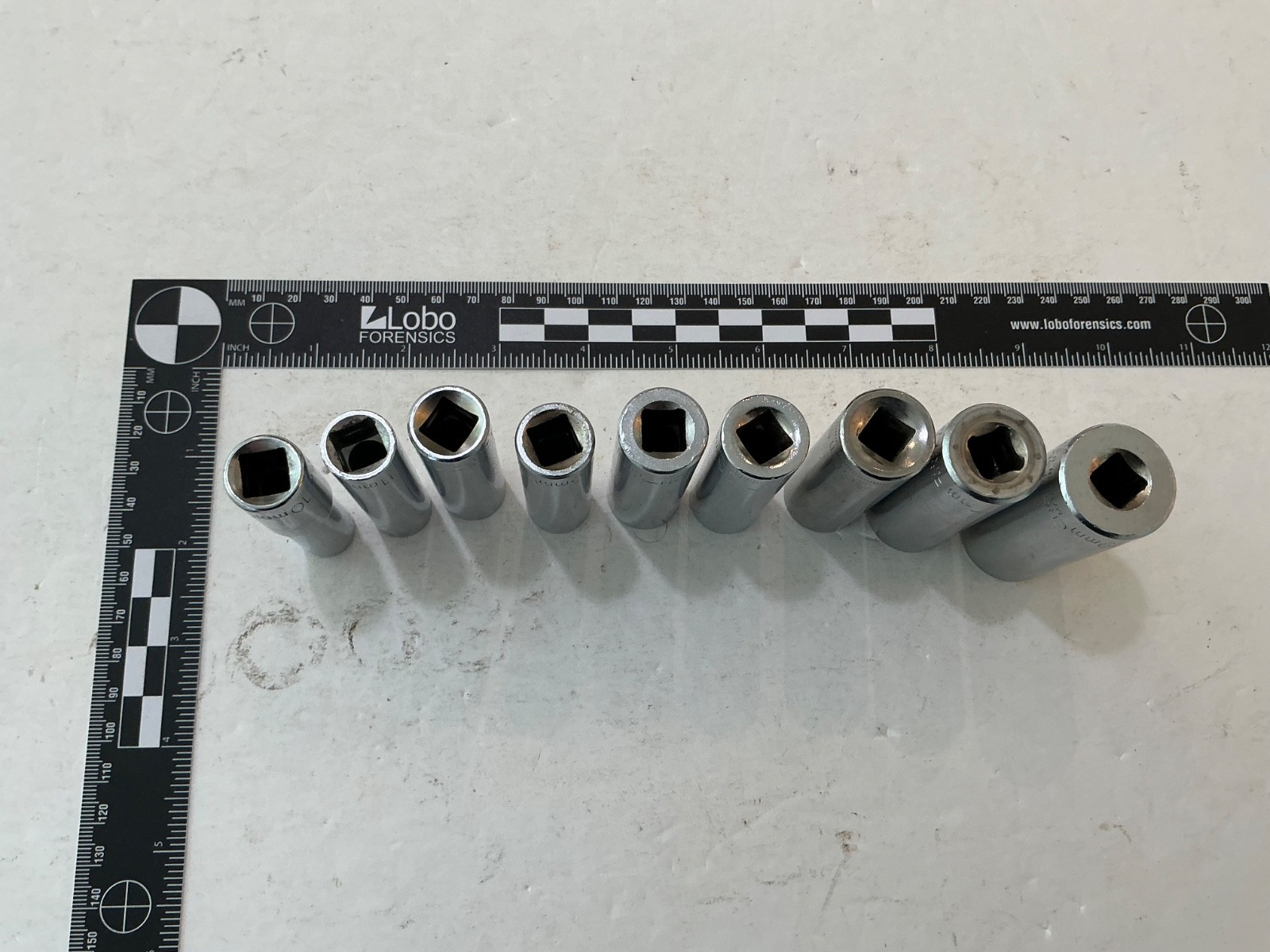 Vtg Craftsman USA 3/8″ Drive 9 pc Metric 10-19mm Deep Well 6 Pt Socket Set USA