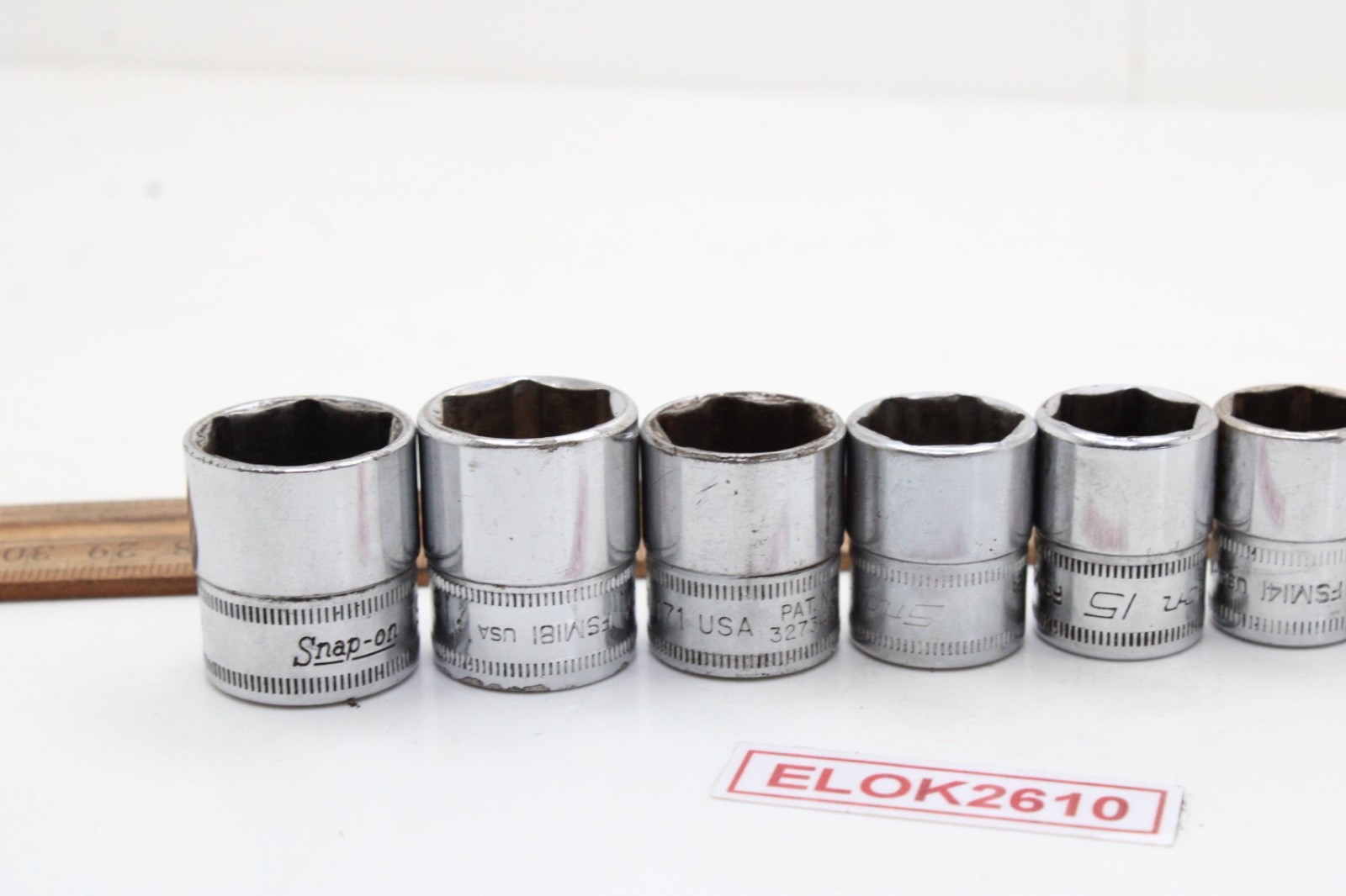 Snap-on 212FSMY 7-19mm 3/8″ Drive 6 Point 13 Piece Metric Chrome Socket Set USA