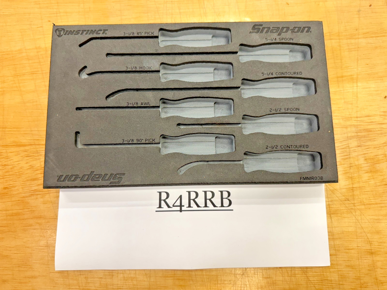 Snap-on Tools NEW 2pc GREY FOAM ORGANIZERS Mini Screwdriver / Pick / Seal Sets