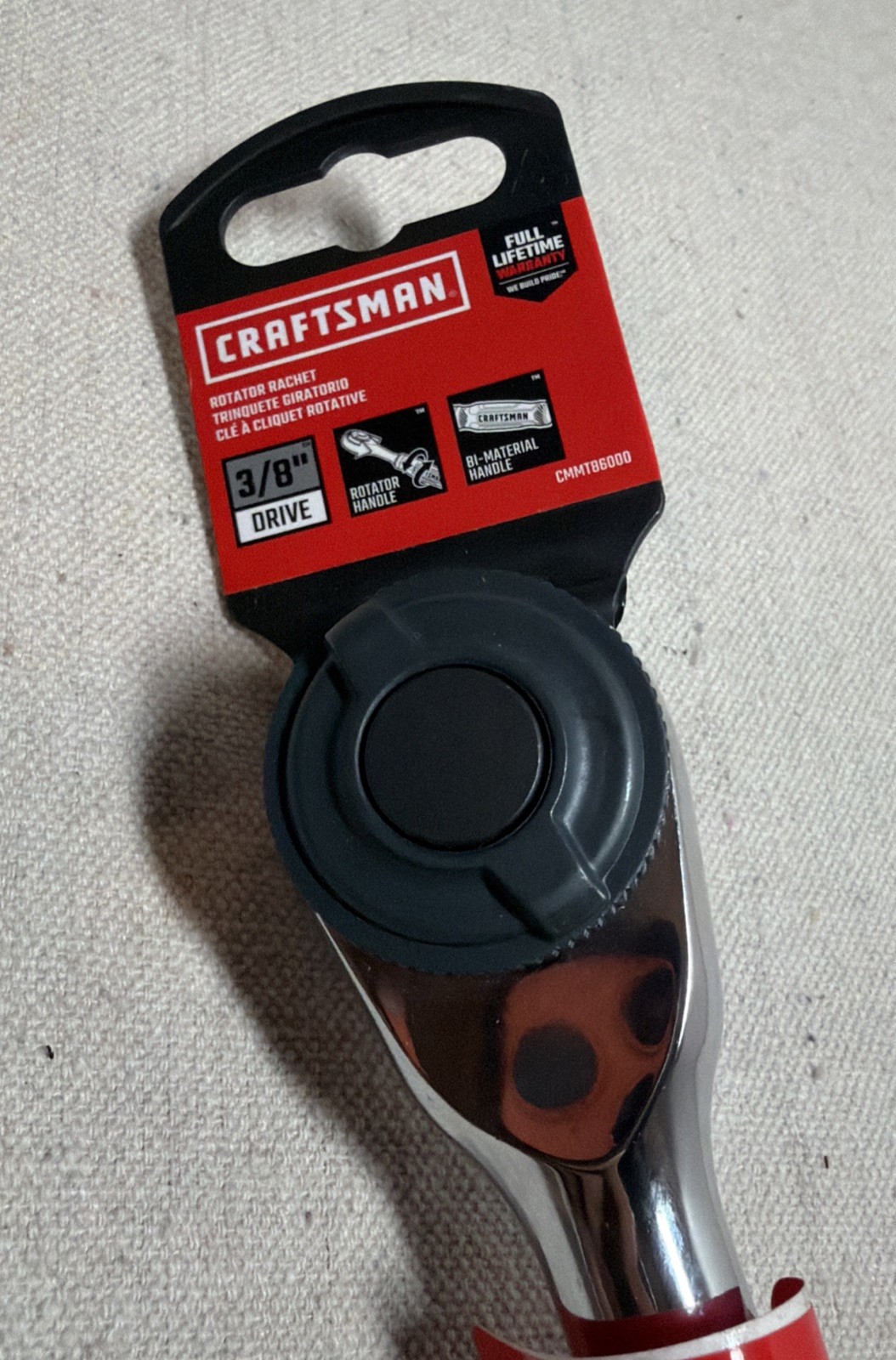 Craftsman 3/8-in Drive 52-Tooth Rotator Ratchet, model CMMT86000