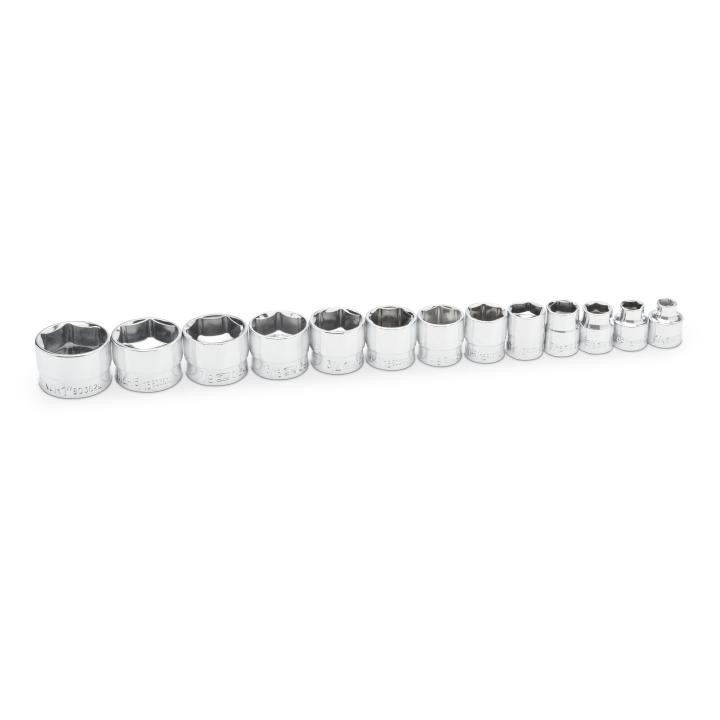 Gearwrench 13 Piece 3/8″ Drive 6 Point SAE Stubby Socket Set 81397