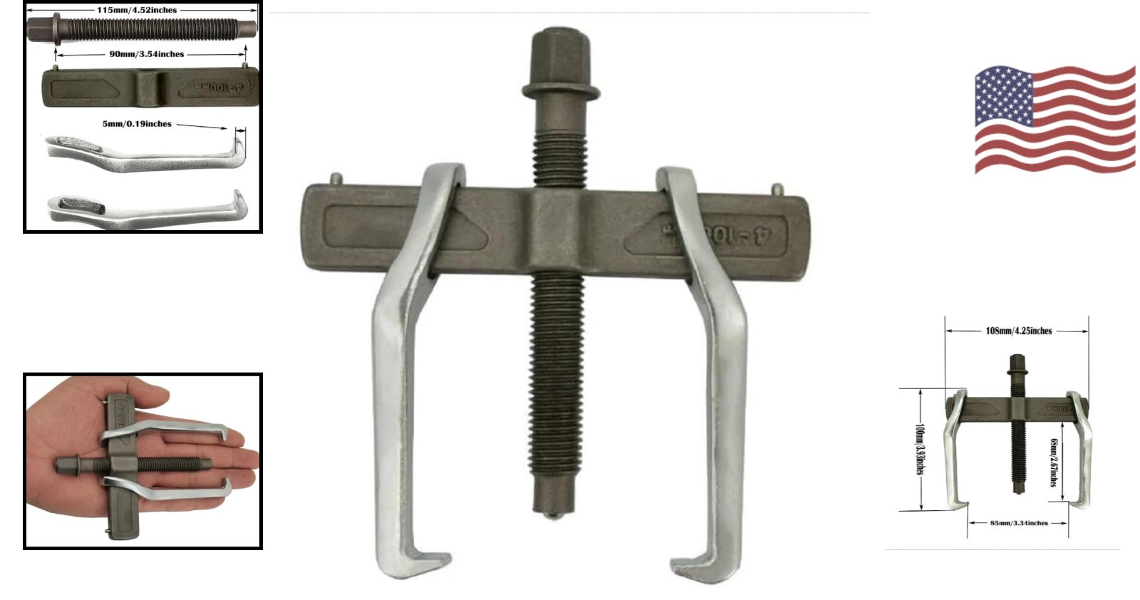 Lightweight 2 Jaw Bearing Puller – Effortless Removal for Delicate Parts
