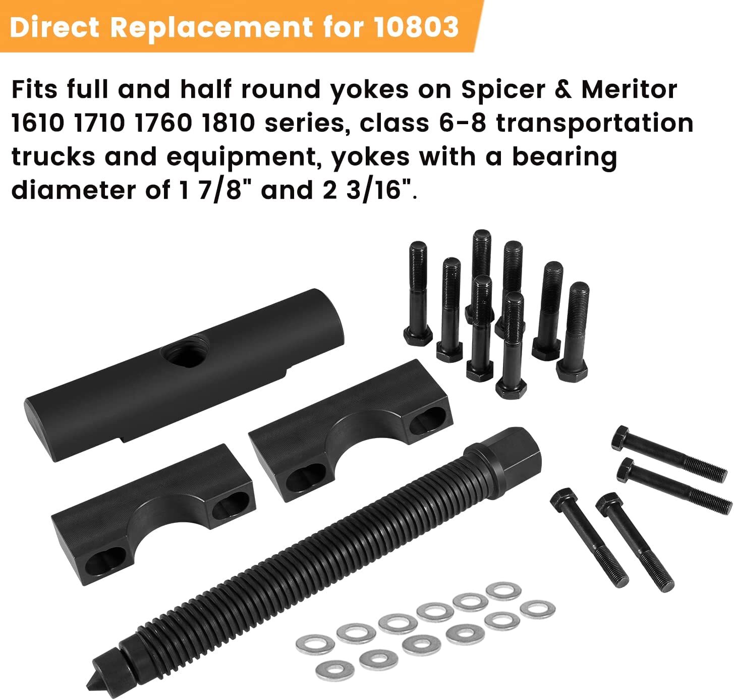 10803 Heavy-Duty Yoke Puller Kit for Commercial Trucks Spicer Meritor 1610, 1710