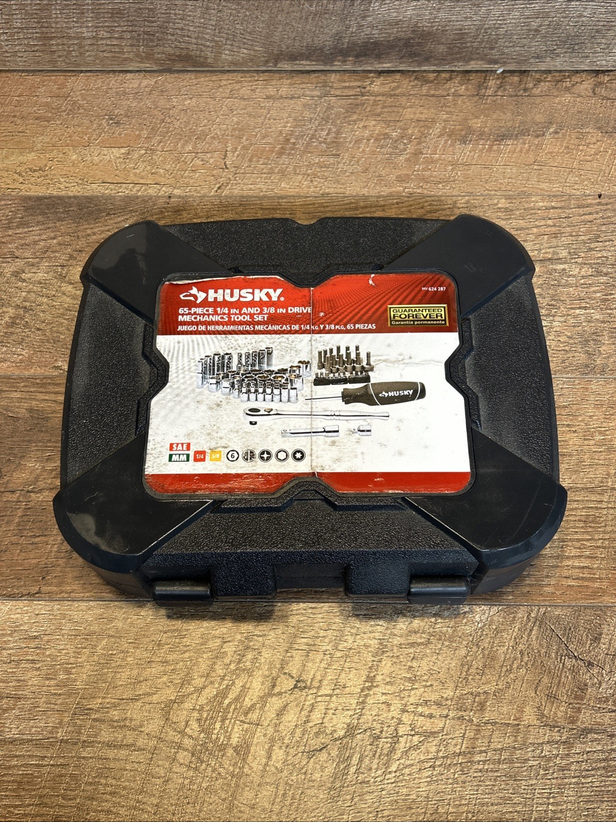 Husky 65-Piece 1/4 IN AND 3/8 IN DRIVE MECHANICS TOOL SET-Excellent Condition