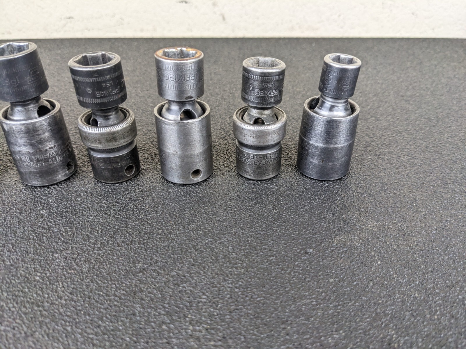 #bj185 Snap On Tools 207IPFM 3/8″ Drive METRIC IMPACT 6-point Swivel Socket Set