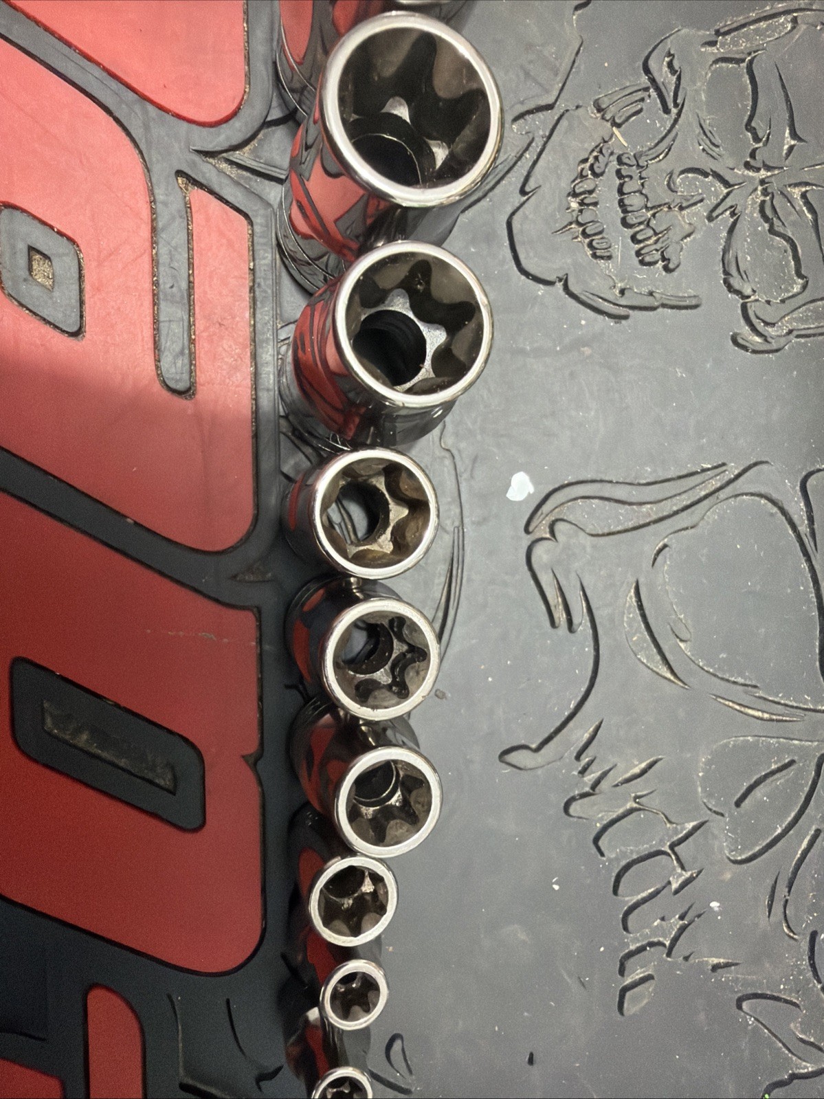 Snap-On 10pc Large Drive inverted TORX Shallow Socket Set E6- E24 1/4 3/8 1/2dr