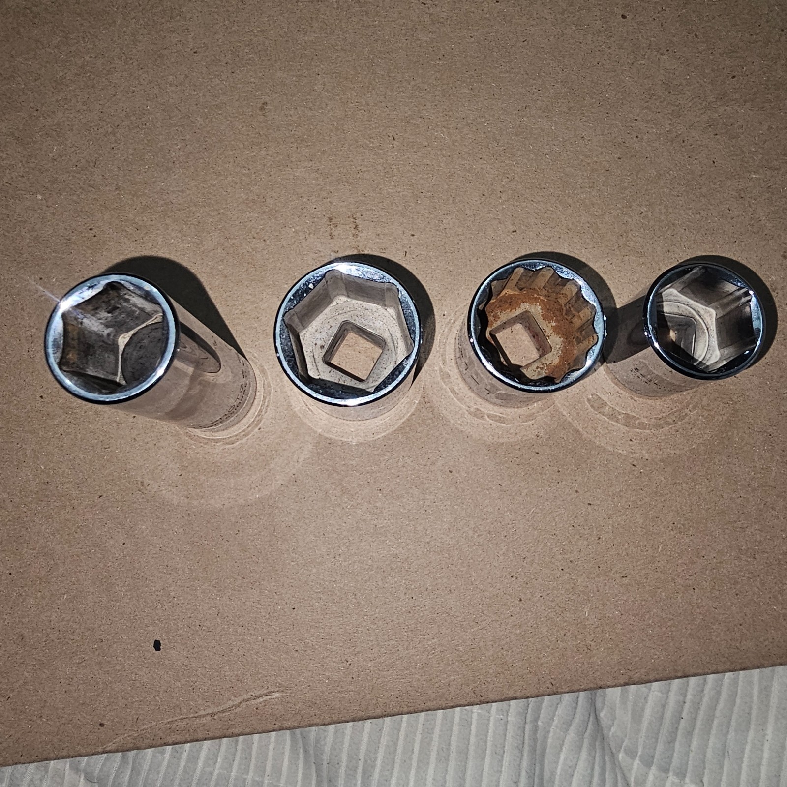 Proto professional 1/2″ Drive 12pt & 6pt Socket Lot Of 4, 24mm,1 1/16″ 1 1/8″3/4