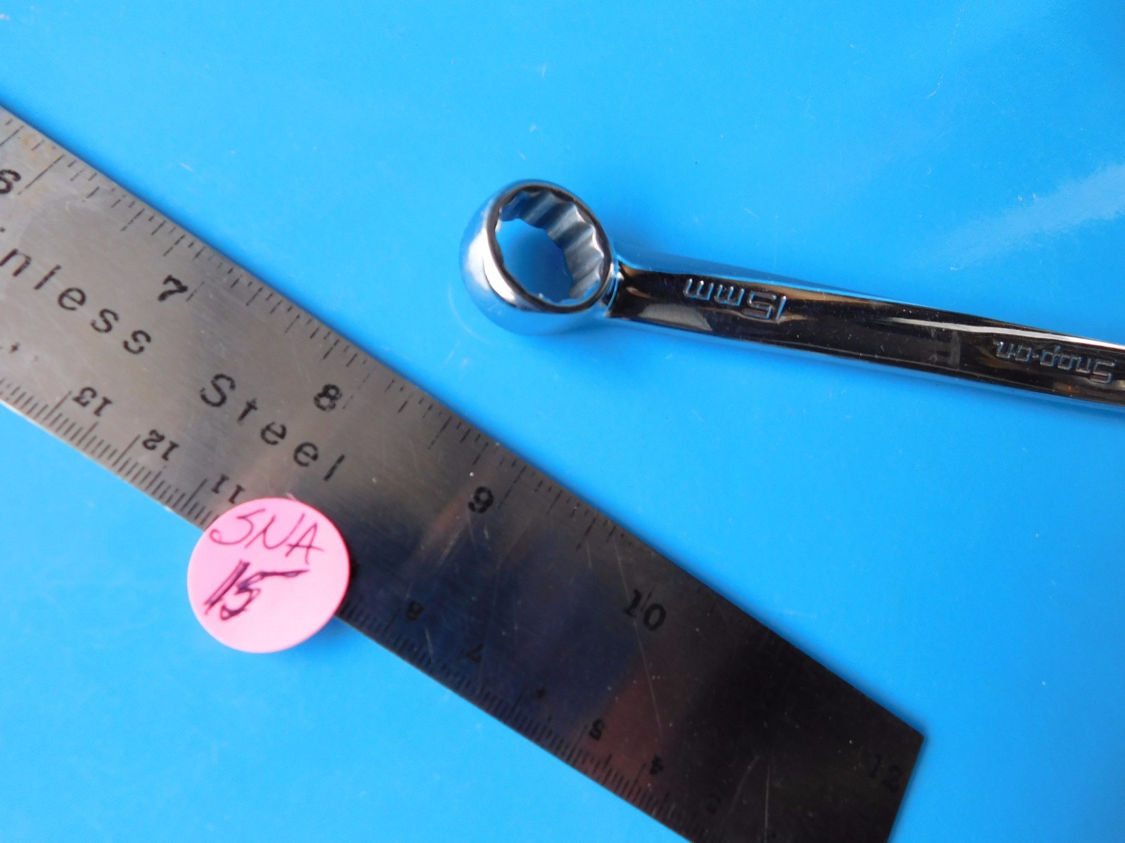 USED, SNAP ON TOOLS ( 15 MM ) OPEN END WRENCH, PART #OEXM150A