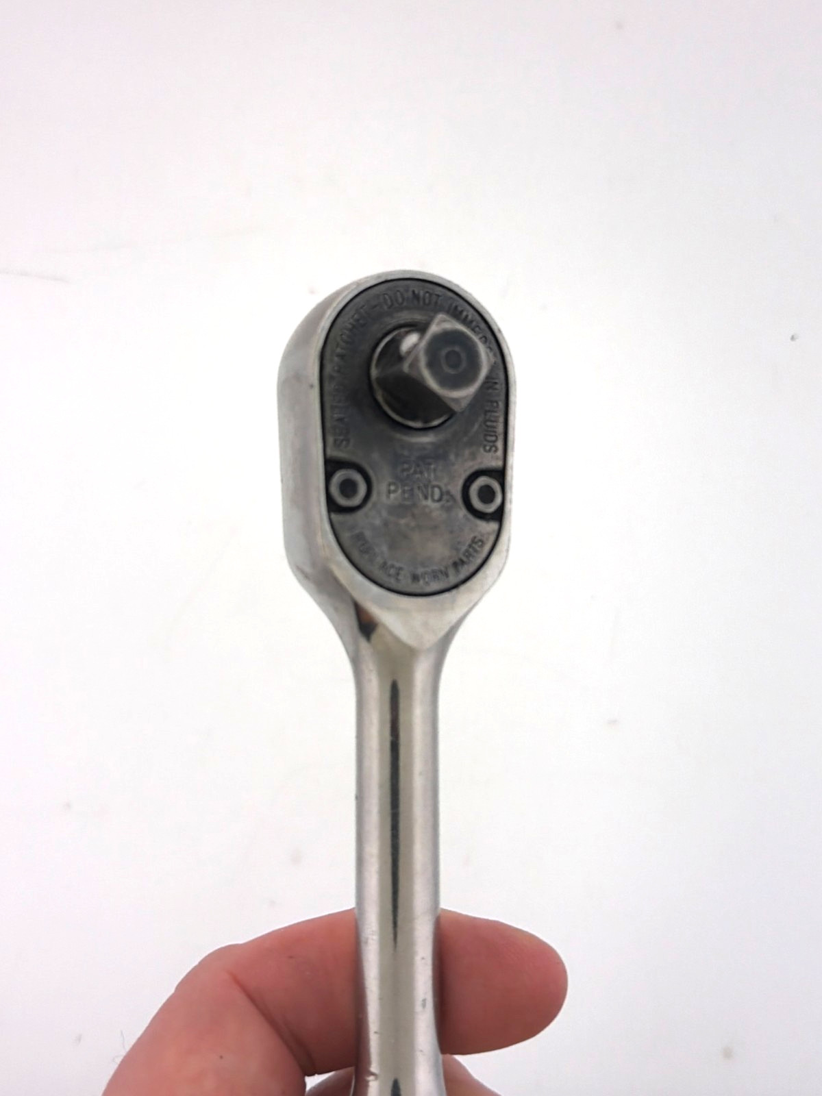 Snap On Tools 7.5″ Long Ratchet 3/8″ Drive Chrome Handle F80 Made in USA