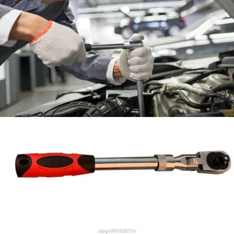 Flexible Head Carbon Ratchet Wrench Set – 1/4, 3/8, & 1/2-Inch Drives Extendable