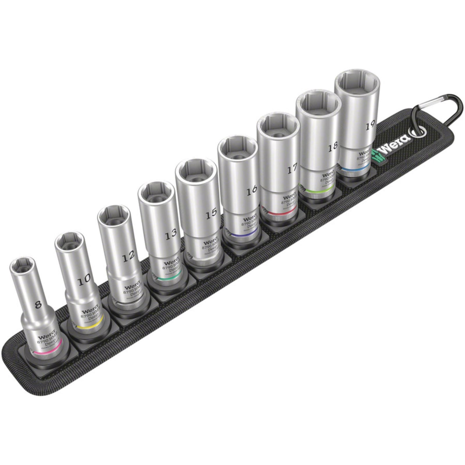 Wera Belt B Deep 1 socket set – 3/8″ drive, 9 pieces 05004545001