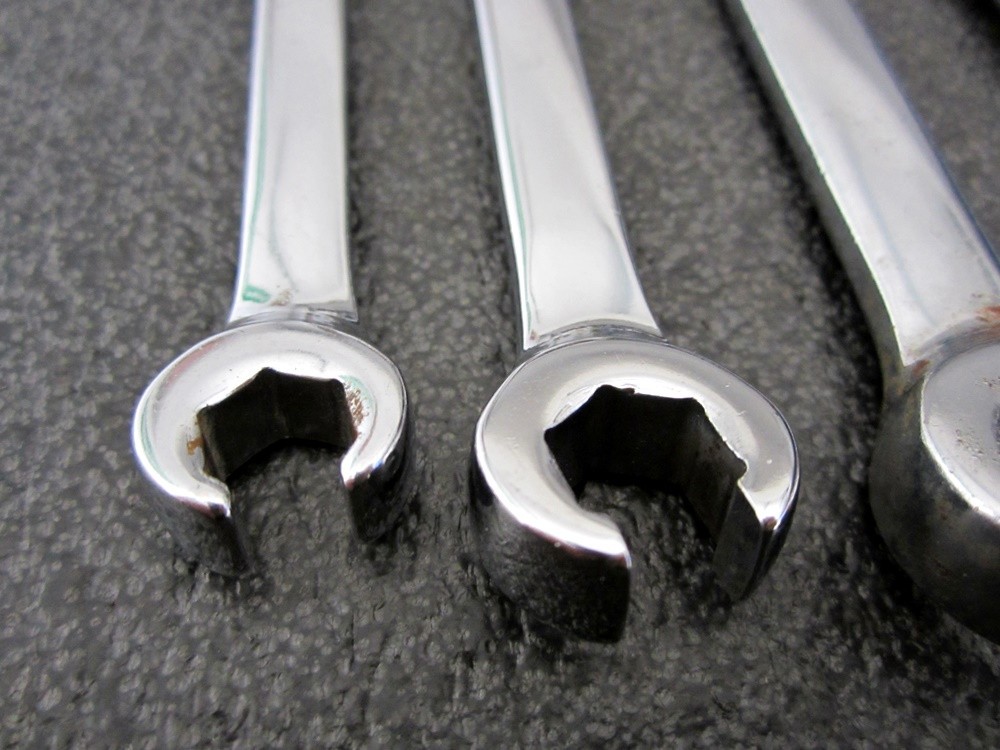 Vintage Snap-on 4pc SAE Flare Open Combination Wrench Set RXS605 USA 🇺🇸