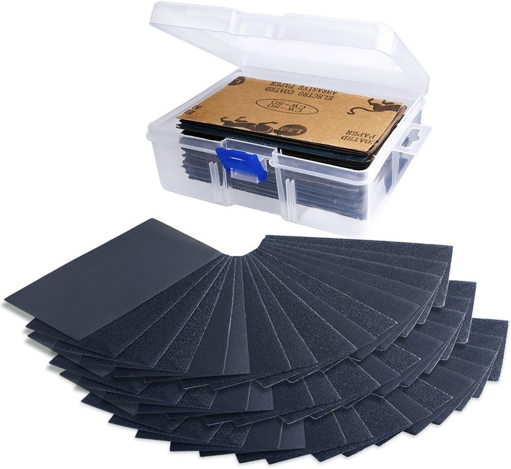 Sandpaper Assorted Wet/Dry, 102 Pieces 60 to 3000 Grit Sandpaper Assortment