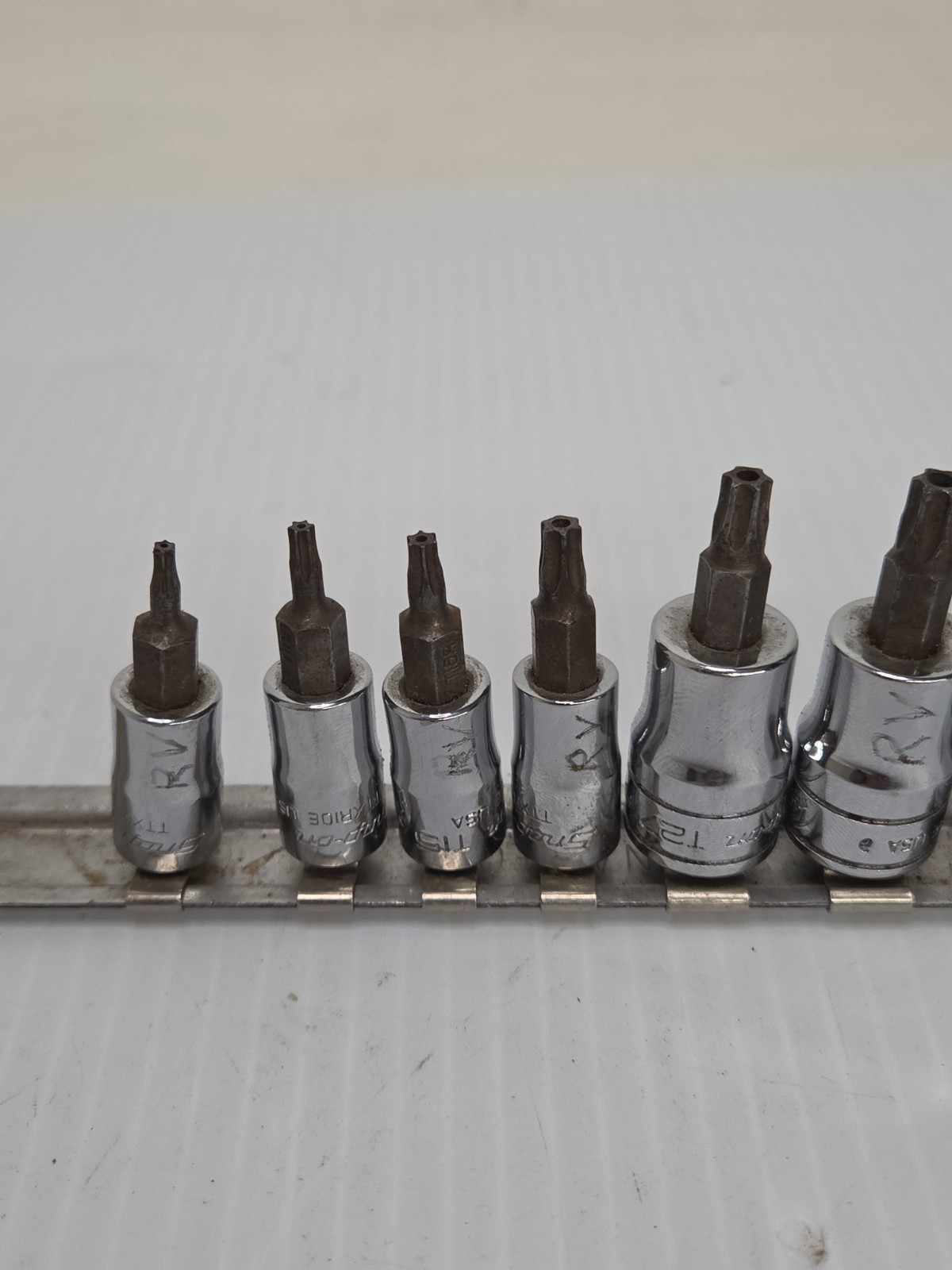 Snap On 8 pc Combo Drive TORX Bit (Tamper Resistant) Socket Set USA T8-T45