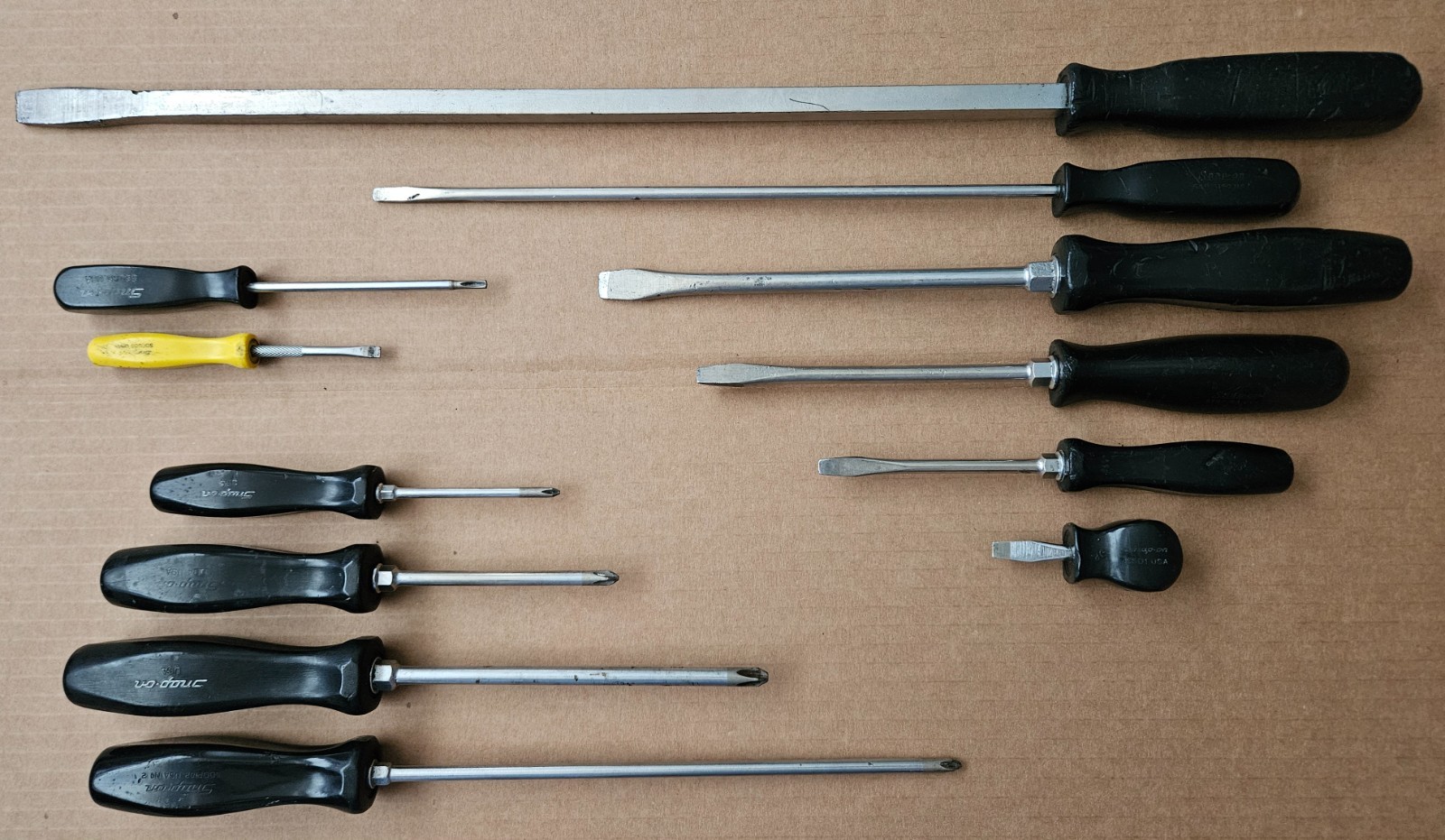 Snap-on Screwdrivers Flat Phillips Tip Chisel Stubby SSD-18 SSD-4120 SDDP102