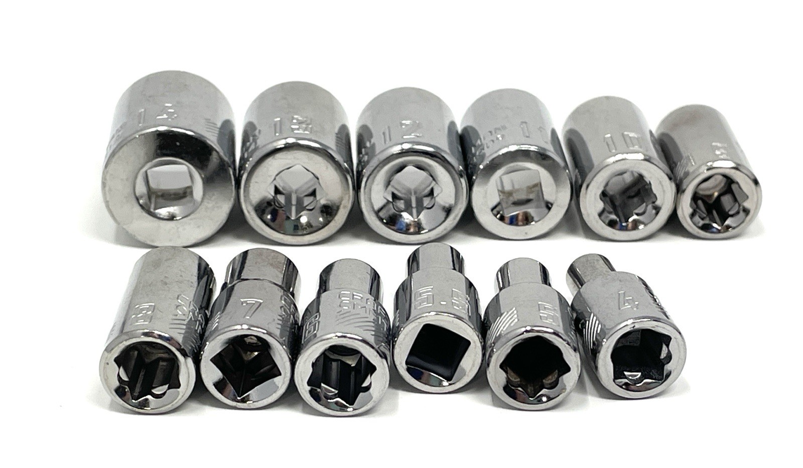 CRAFSTMAN 1/4” 6 Point Shallow Socket Set Metric 12 Pieces