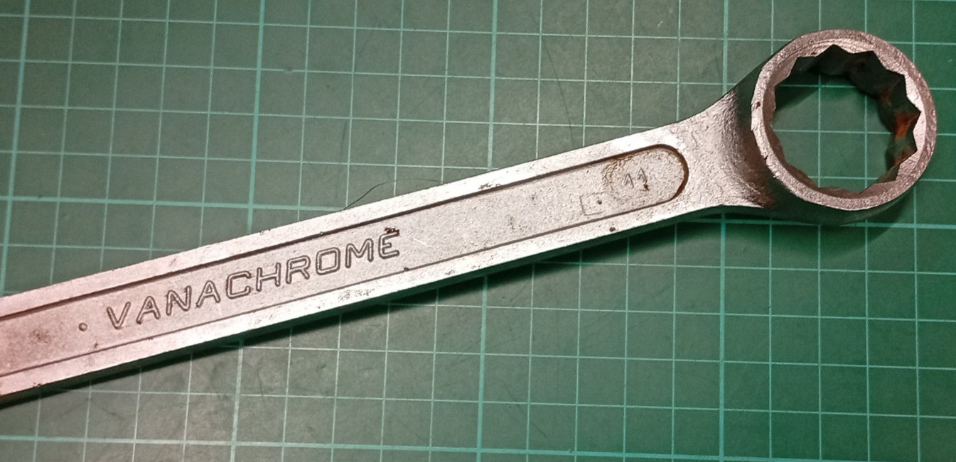 Vintage Facom Vanachrome No40, 27mm Combination Spanner, Made In France