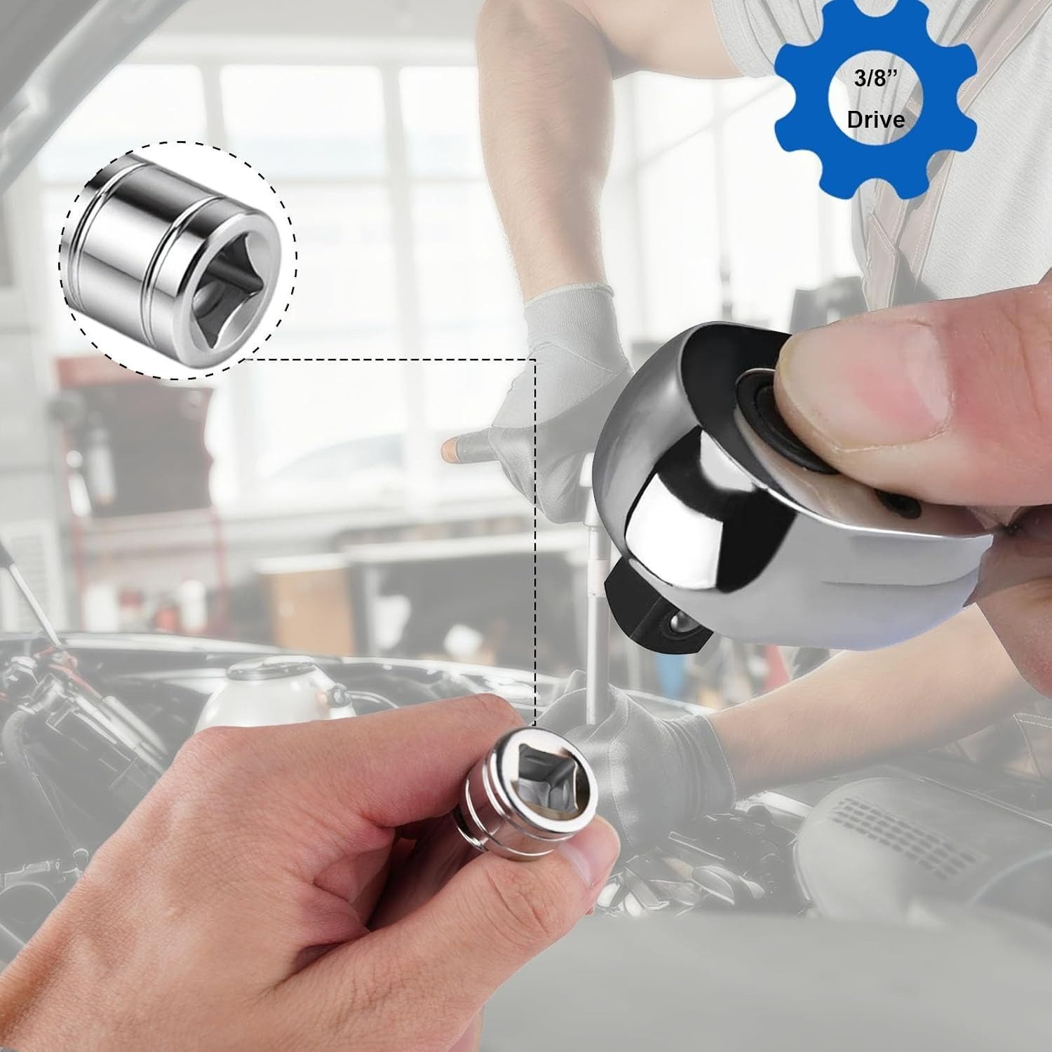 Durable Magnetic Swivel Spark Plug Socket Set – 30° Flexibility for Tight Spaces