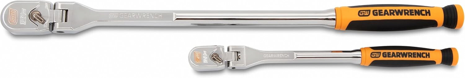 GEARWRENCH 81204XP – 2 Piece 1/4″ & 3/8″ Drive 120XP Flex Head Teardrop Ratchet