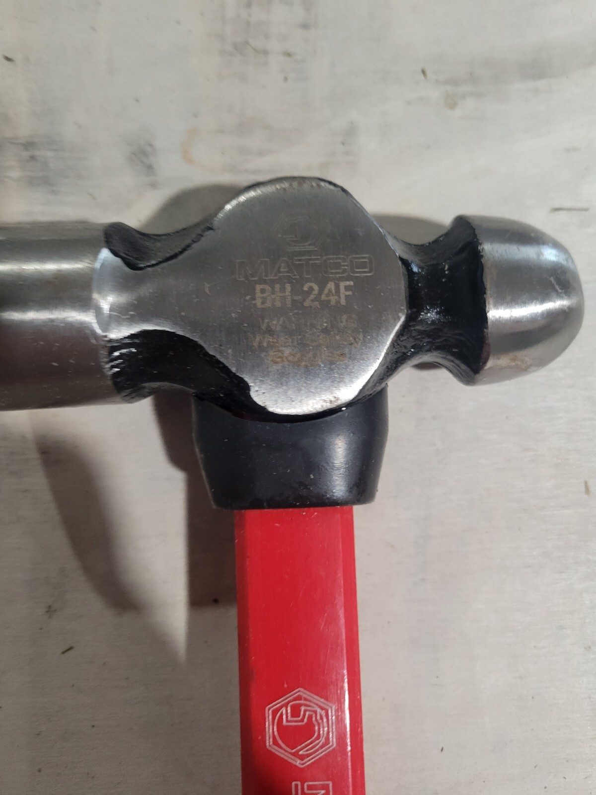 MATCO Tools 24oz. Ball Peen Hammer with Fiberglass Handle BH24F