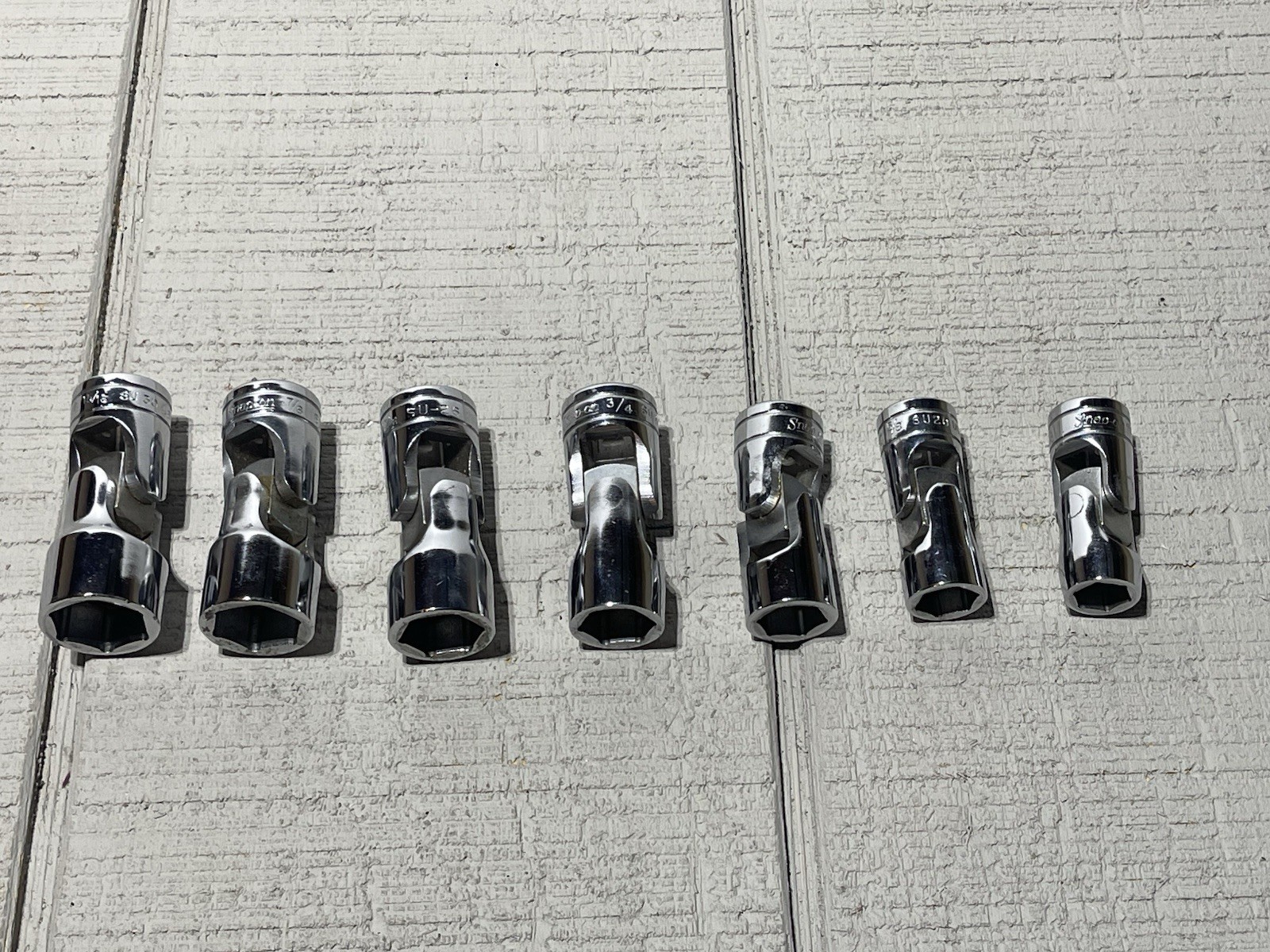 Snap On SU 1/2″DRIVE 7PC. SWIVEL SOCKET SET Snap-On 9/16-15/16
