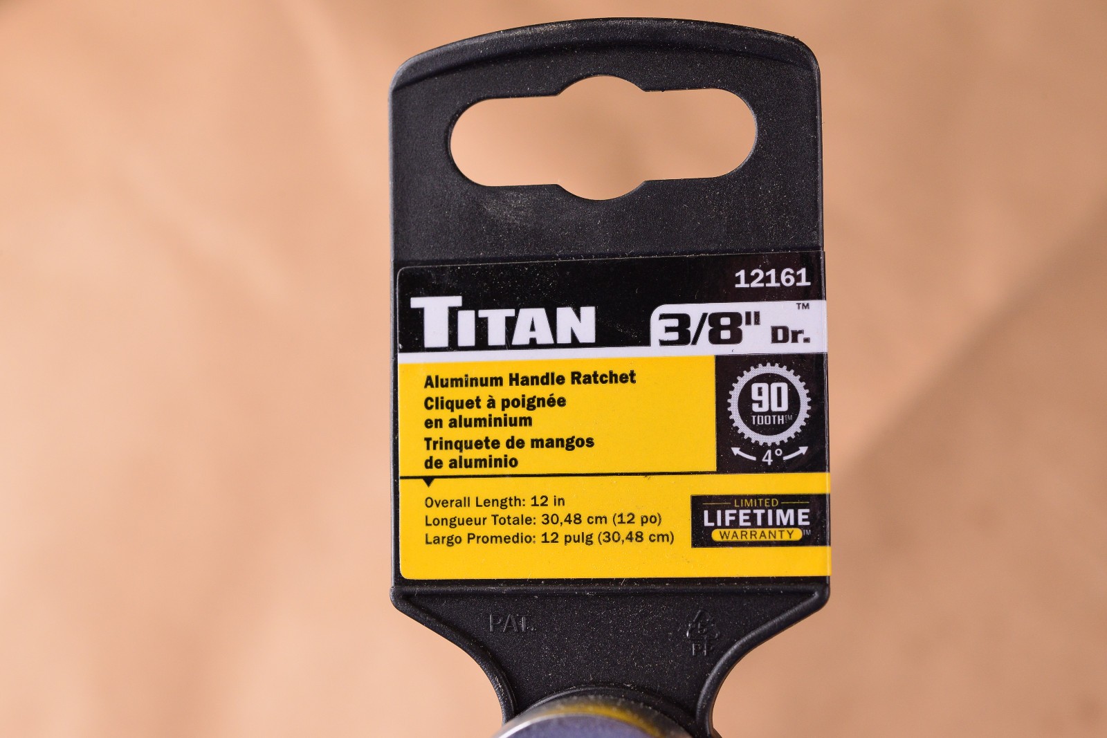 Titan Tools 12161 3/8″ Drive x 12″ Sealed Head Ratchet Tool Garage 90 Tooth