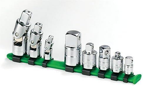 SK Tools 8 Piece 1/4″, 3/8″, And 1/2″ Drive Chrome Universal Adapter Set 4518