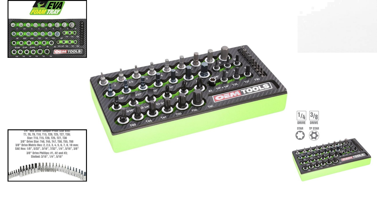 High-Performance 44pc Torx Socket Set with Polished Chrome Finish & Grip Design